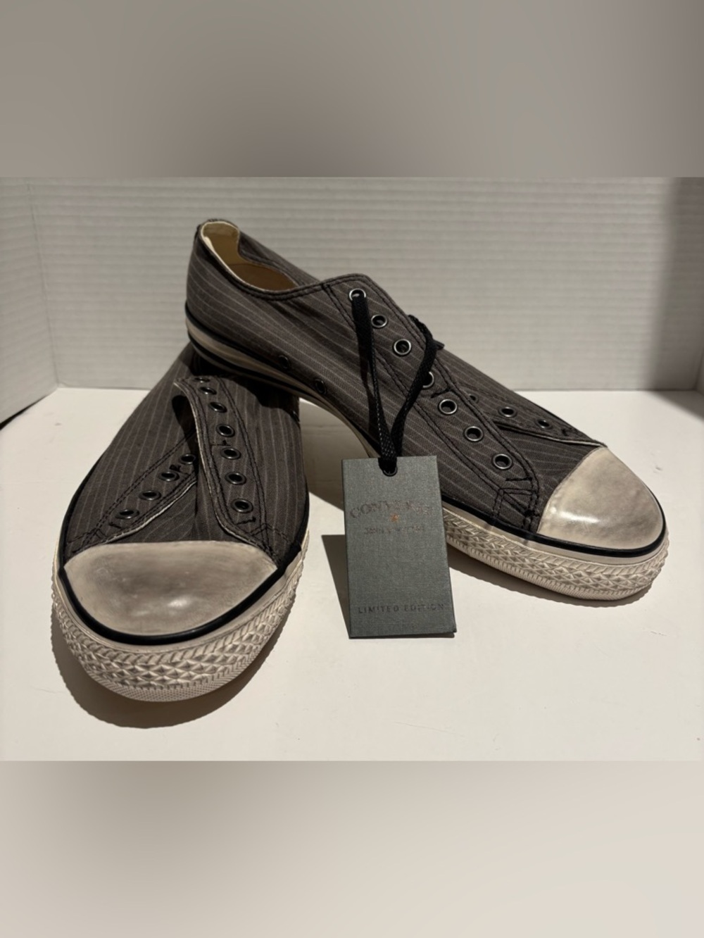 SOLD Converse x John Varvatos Men 11.5 Gray Distressed Top Chuck Taylor Sneakers